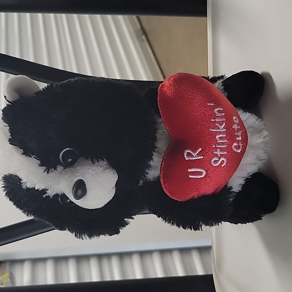 Valentine's Skunk Stuffed Animal
